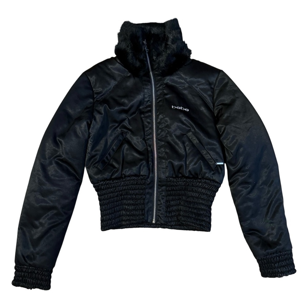 bebe Black Bomber Jacket